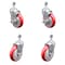 Service Caster 5 Inch SS Red Polyurethane Swivel 1/2 Inch Threaded Stem Caster Brakes SCC, 2PK SSTS20S514-PPUB-RED-TLB-121315-2-S-2 - alternate 1